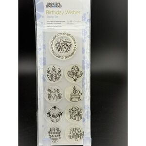 Creative Memories Birthday Wishes Stamp Set Clear Photopolymer 9 Piece Set 0512